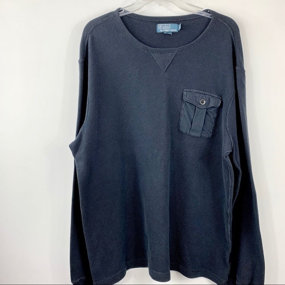Polo by Ralph Lauren Navy Cotton Shirt sz XL